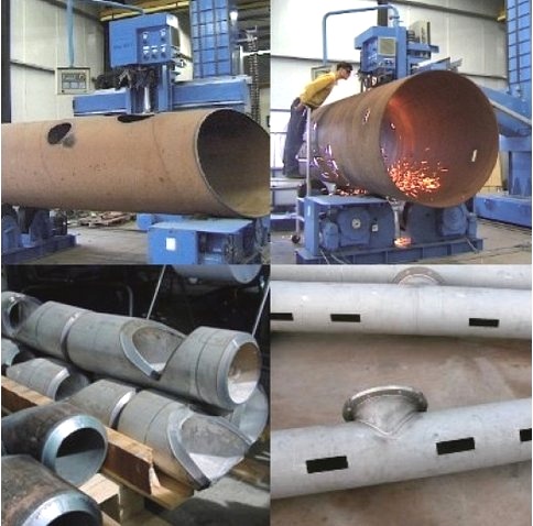 waterjet cut saddle pipe